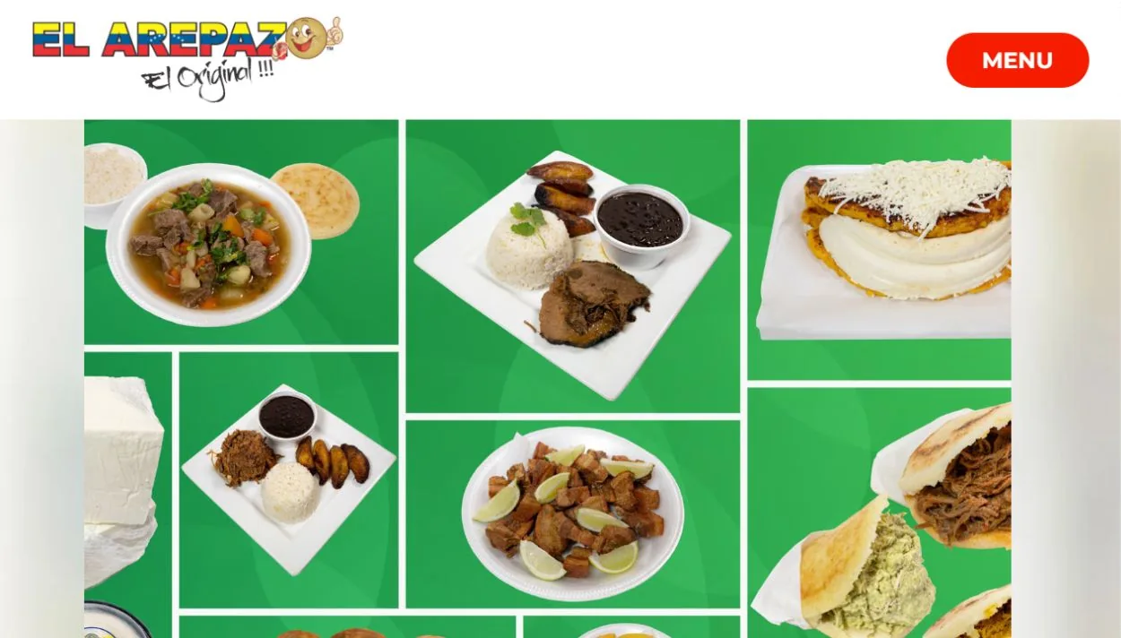 Sitio web oficial de El Arepazo Doral desarrollado y posicionado por Twenty Twenty Media