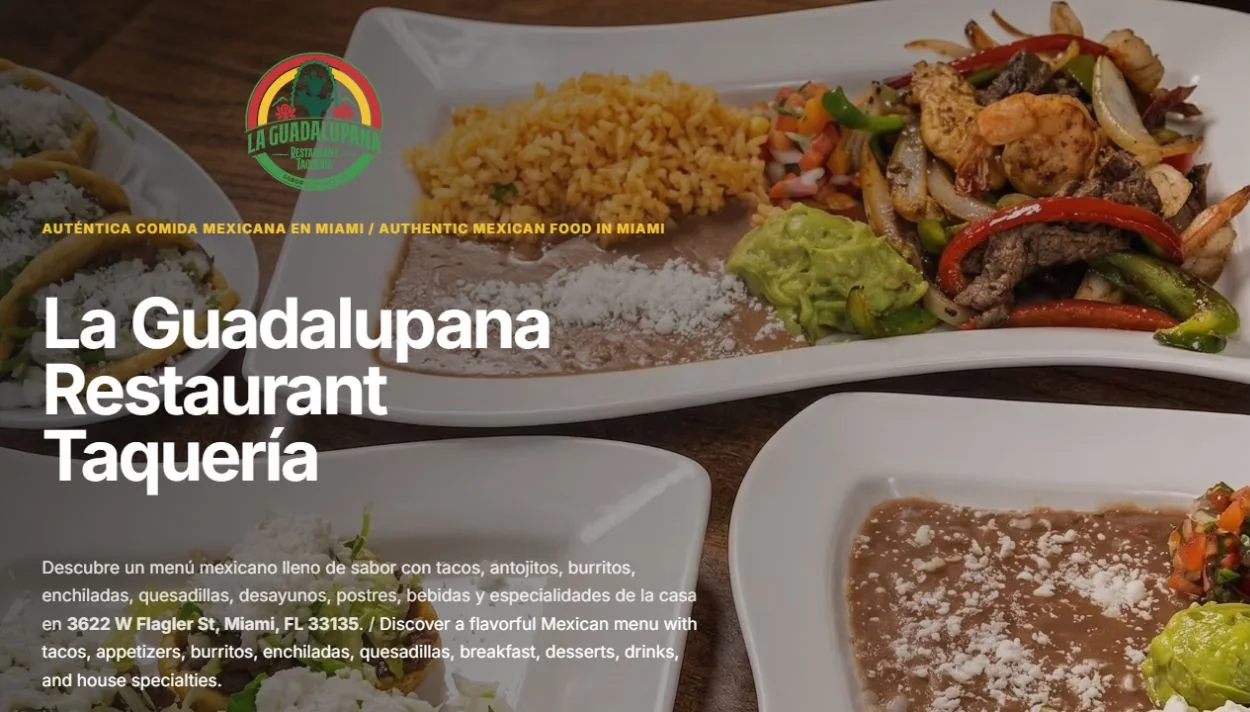 Sitio web oficial de La Guadalupana diseñado y optimizado para SEO por Twenty Twenty Media