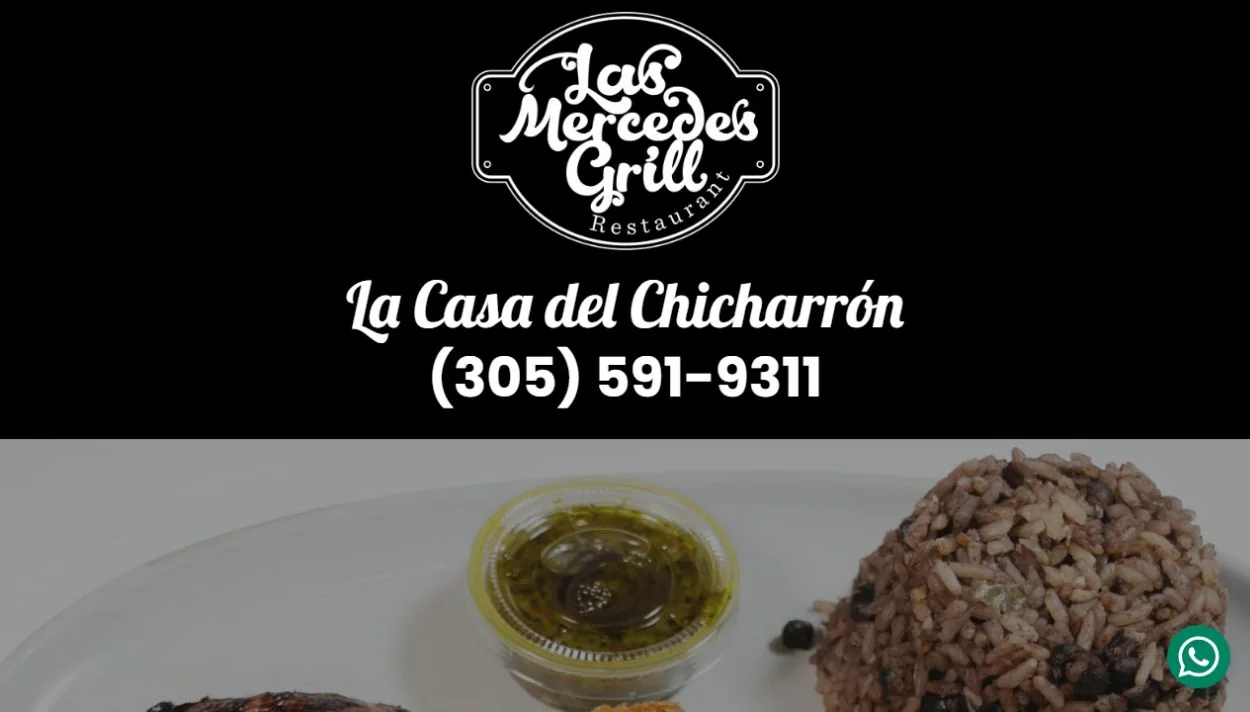 Sitio web oficial de Las Mercedes Grill desarrollado con estrategia SEO por Twenty Twenty Media